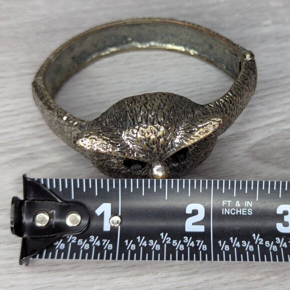 Silver Tone Owl Cuff Bracelet - Picture 9 of 11